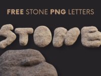 Free Rough Stone 3D Lettering