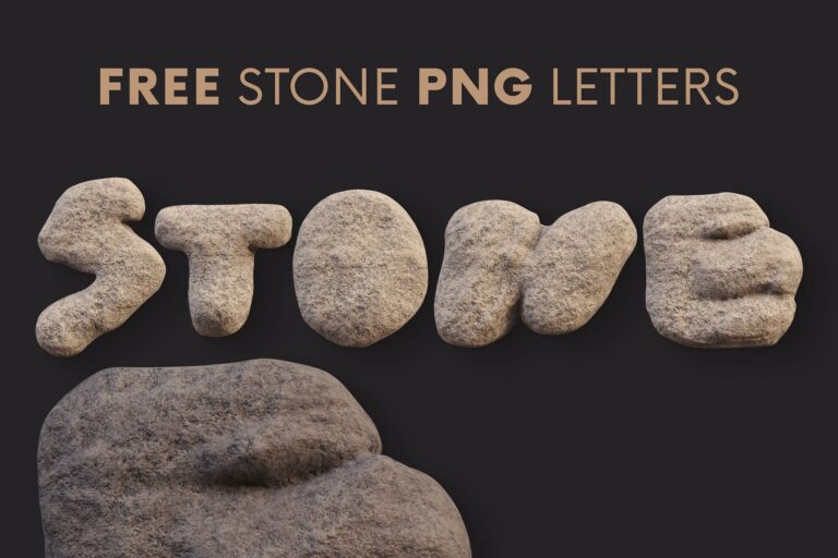 Free Rough Stone 3D Lettering