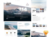 Free Travel Photography Website Sketch Template