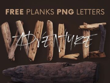 Free Wood Planks 3D Lettering