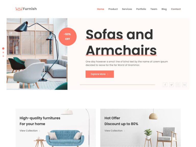 Furnish - Free Website Template for Furniture & Decoration