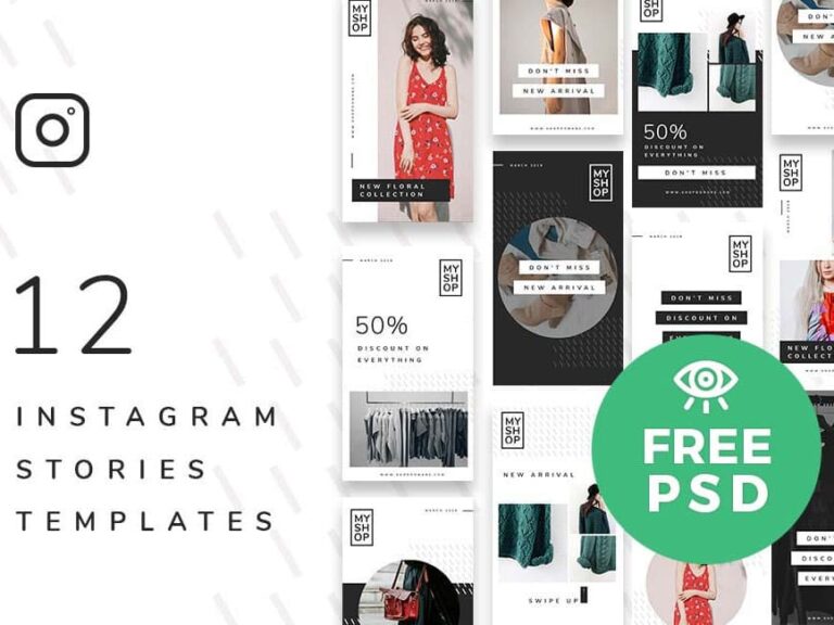 12 Free Shop Instagram Story Templates
