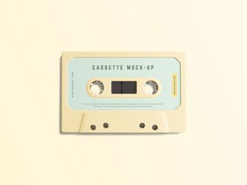Free Cassette PSD Mockup
