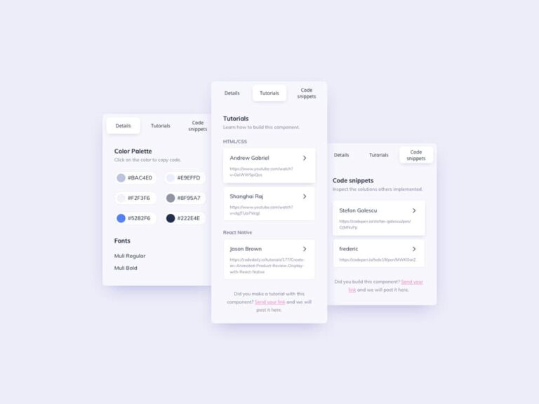 Free Details Card UI Components for Sketch