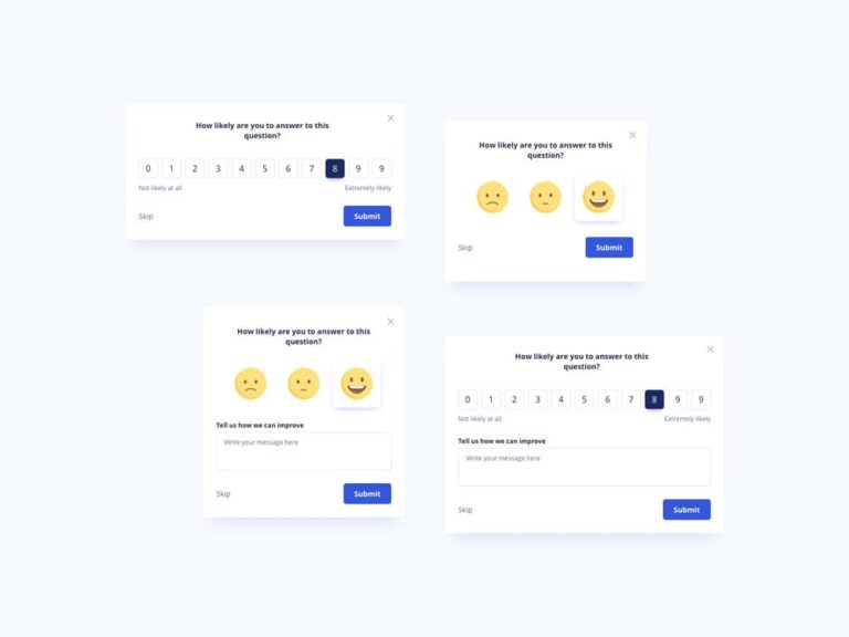 Free Feedback Message Card Components for Sketch