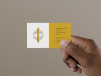 Free Hand Holding Business Card