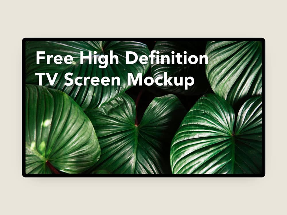 Download Free High Definition TV Screen Mockup - Free PSD Mockup Download