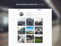 Free Instagram Web Profile Mockup