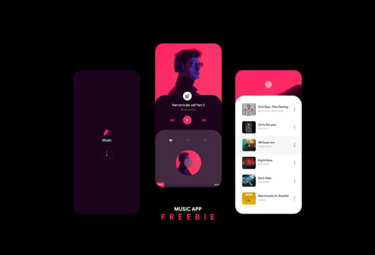 Free Mobile Music App Ui Kit