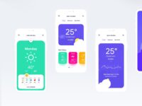 Free Mobile Weather App Ui Kit
