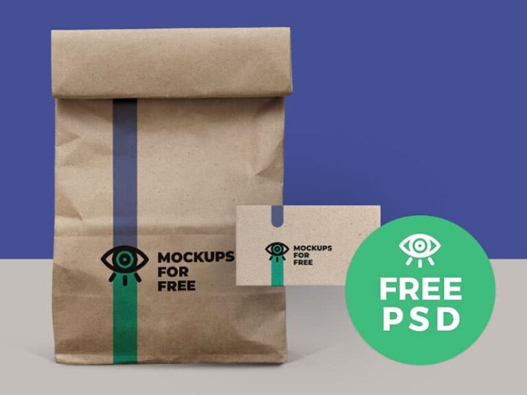 Free Paper Bag PSD Mockup