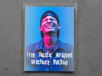 Free Plastic Wrapped Brochure Mockup