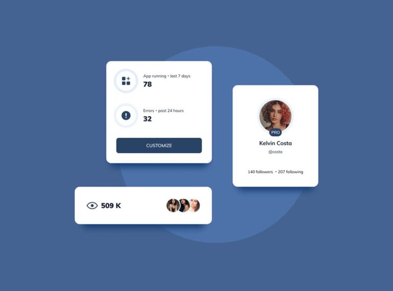 Free Profile Stats UI Components for Figma