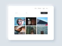 Free Stock Photos Page Design for Sketch