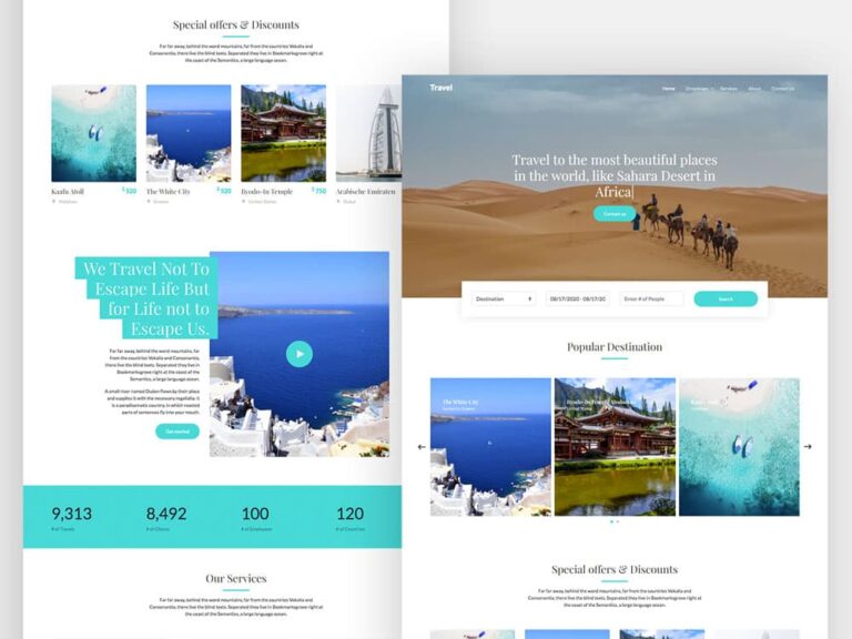 Free Travel HTML Website Template