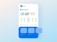 Free Weather Mobile App Ui Kit
