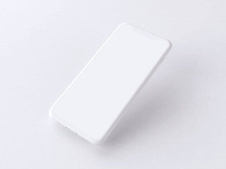Free White iPhone X Mockup