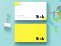 Free Yellow And White Business Card Template