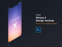 Free iPhone X Screens PSD Mockup