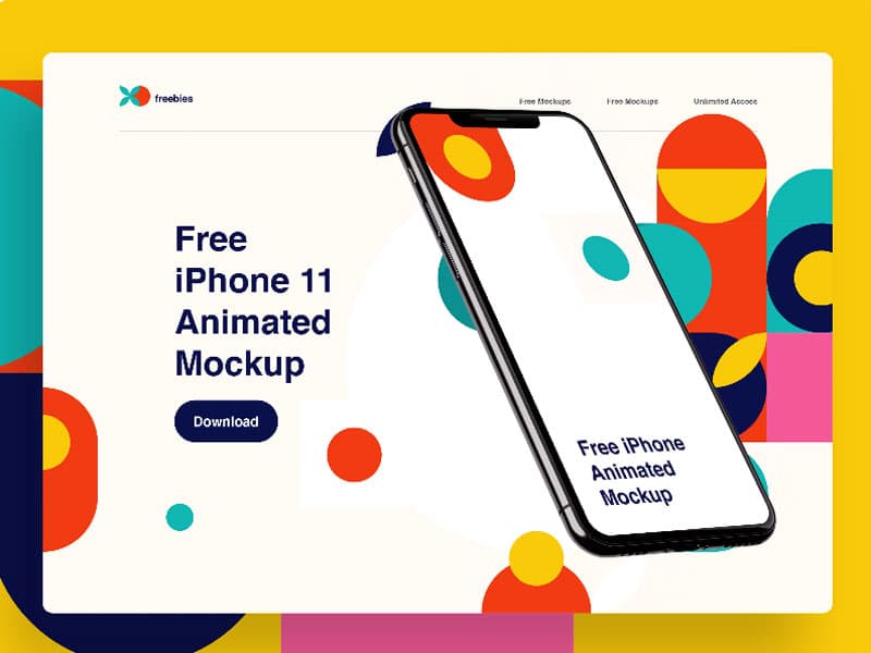 Download Iphone 11 Pro Twisted Animation Mockup Psd Mockups Freebiefy