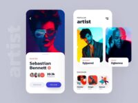 Free Artist Listing App UI Kit