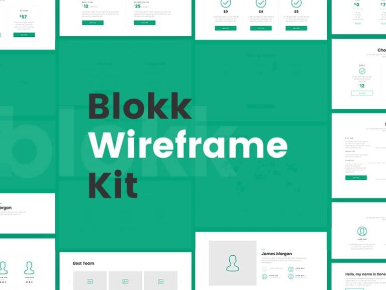 Free Blokk Website Wireframe Kit