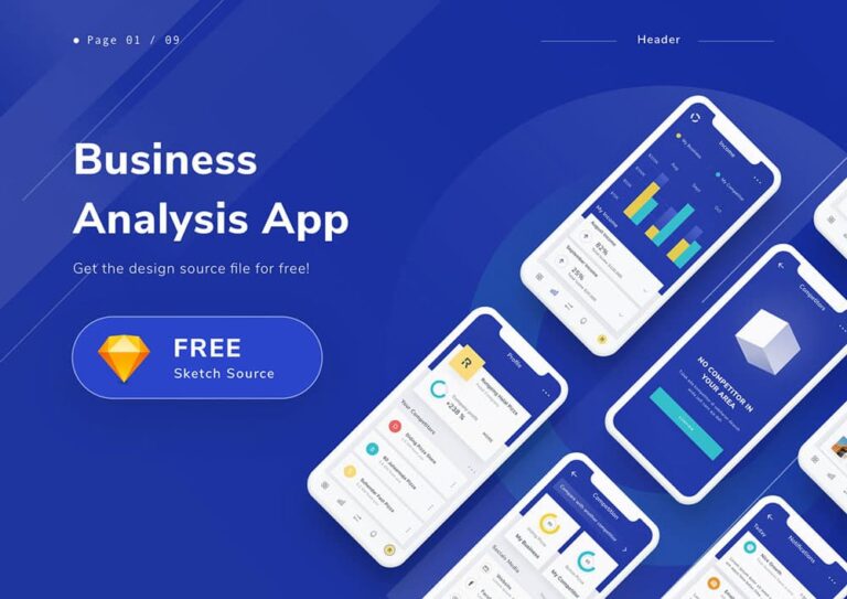 Free Business Analysis App UI Kit