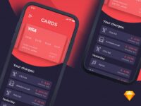 Free Credit Card iOS App for Sketch