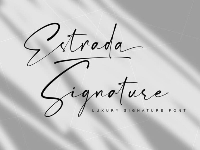 Free Estrada Signature Font