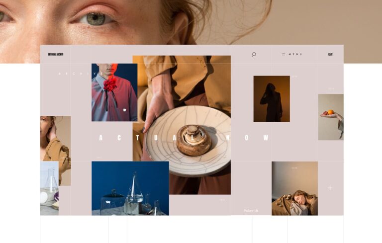 Free Fashion Editorial Web UI Kit for Adobe XD