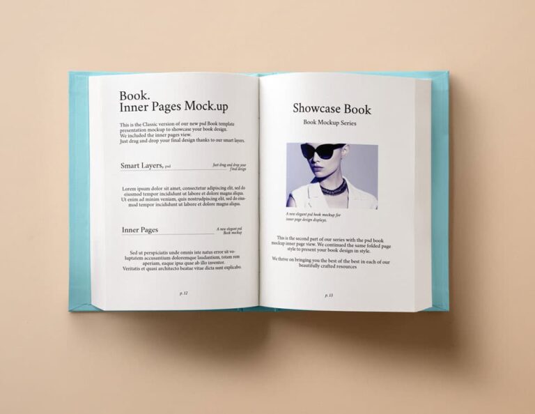 Free Hardback Book PSD Mockup