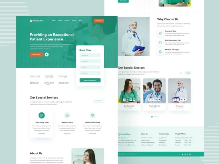 Free Healthcare Landing Page Template