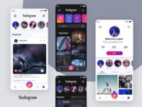 Free Instagram App Redesign UI Kit