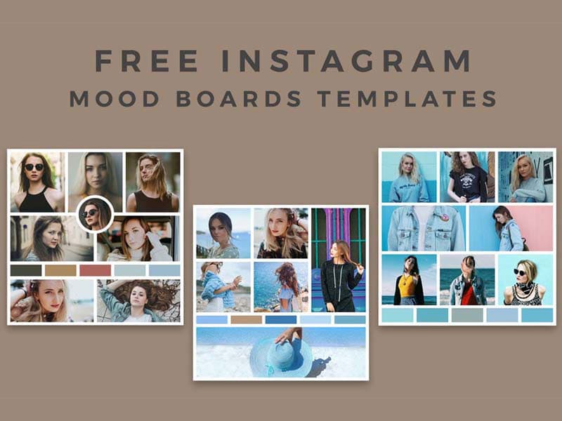 Free Instagram Mood Board Templates | Free PSD DDL | Freebiefy.com