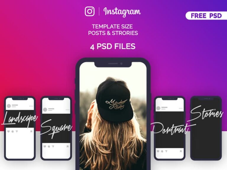 Free Instagram Sizes & Dimensions Template