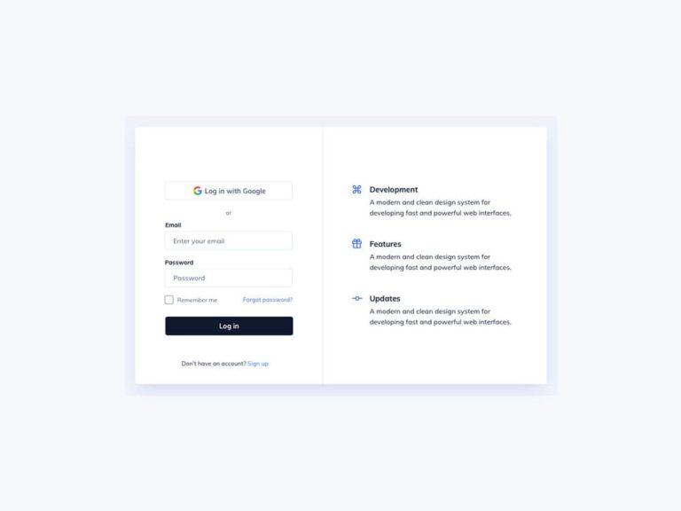 Free Login UI Components for Sketch