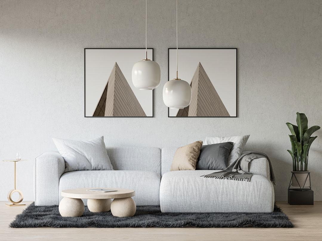 modern living room poster