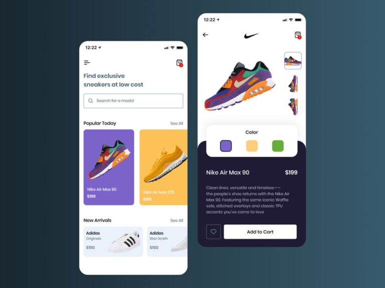 Free Shoe Store App Template