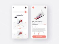 Free Shoes Shopping App for Figma