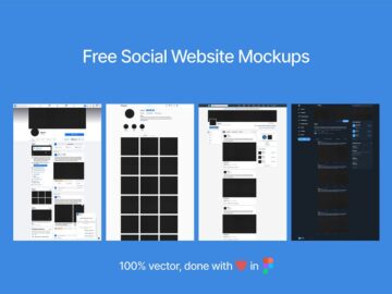 Free Social Websites Mockup