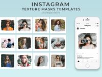 Free Textured Instagram Mask Templates Pack