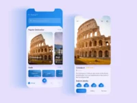 Free Travel App UI Design