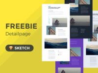 Free Website Concept Template for Sketch