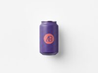 Free 330ml Can Top View Mockup