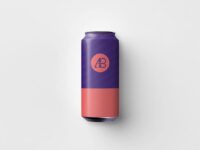 Free 500ml Can Top View Mockup
