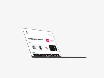 Free Bezel-Less Macbook Pro with Touch Bar Mockup