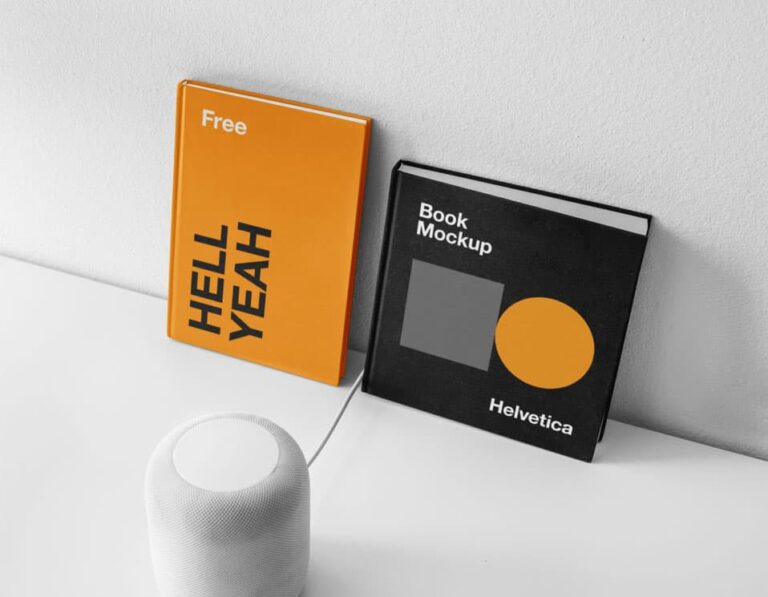 Free Book Covers PSD Mockup