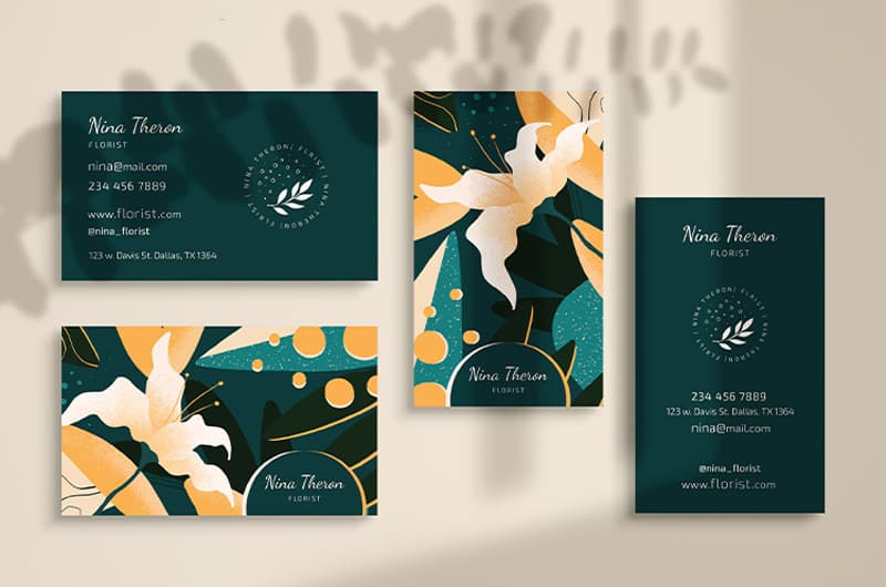 Free Florist Business Card Template - Free PSD Download | Freebiefy