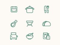 Free Food Vector Line Icon Set