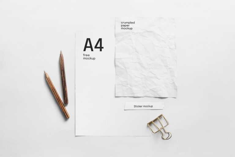Free Paper Composition Mockup